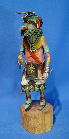 05 - Kachinas and Dolls, Hopi Kachina: Hochani "Chief" by Sandra Suhu (12")
Hand Carved and Painted Cottonwood Root