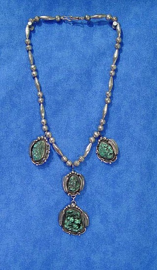 08 - Jewelry-New, Navajo jewelry Set: Jane Popovich (Yikaazba) Necklace and Ring
1985
