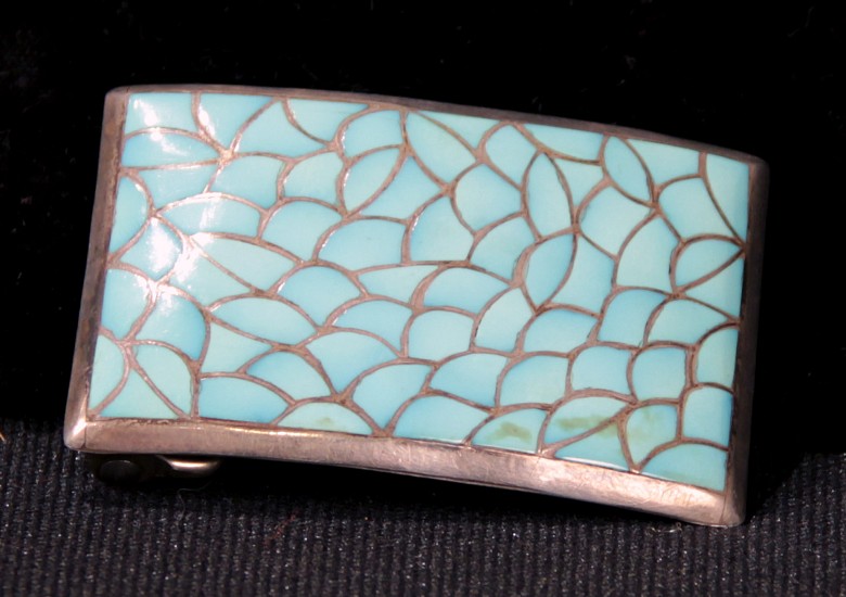 zuni inlay belt buckle