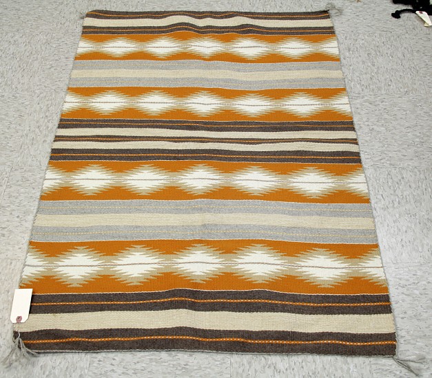 01 - Navajo Textiles, Navajo Blanket: c. 1960 Chinle Classic Revival (34" x 50")
c. 1960, Handspun wool