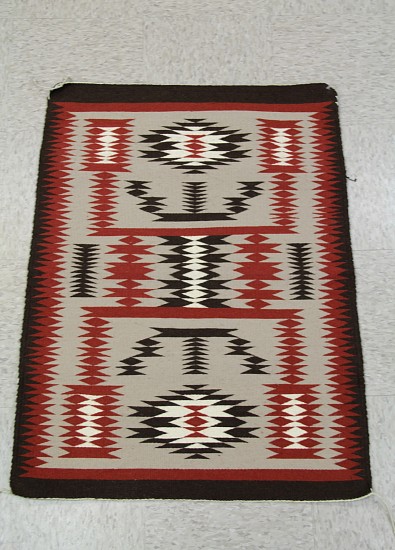 01 - Navajo Textiles, Navajo Rug: Storm Pattern by Ada Henry (26.5" x 35.5")
1986, Wool