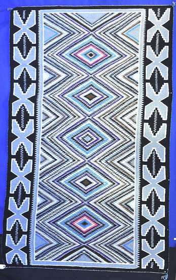 01 - Navajo Textiles, Navajo Rug: c. 1950-1960 Red Mesa/Teec Nos Pos, Tight Weave, Excellent Condition (59" x 96")
1950-1960, Handspun wool