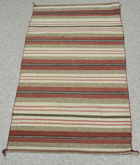 01 - Navajo Textiles, Navajo Double Saddle Blanket: Mid 20th c. Twilled, Excellent Condition (29" x 56")
1960, Handspun wool